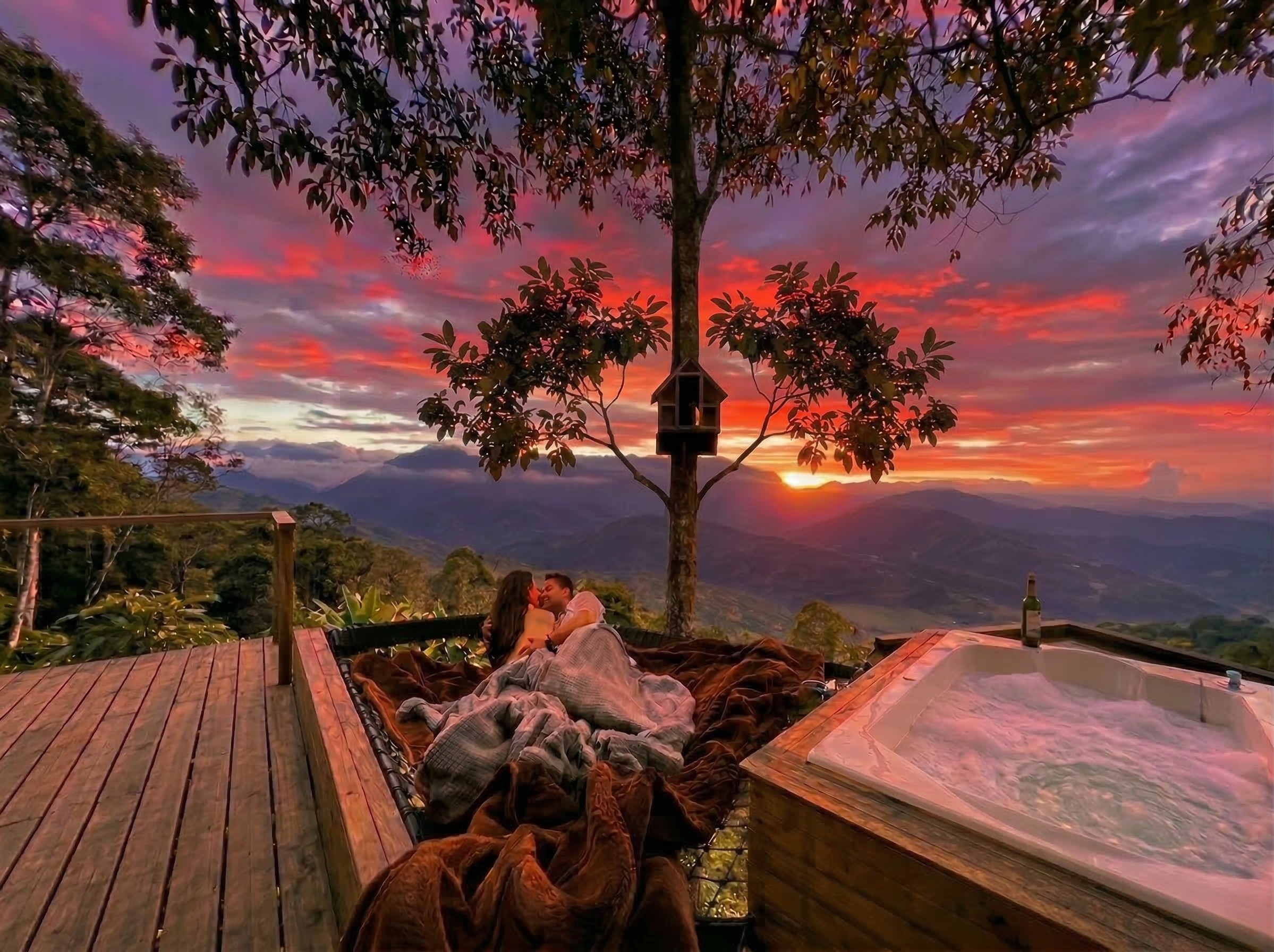 Vista de montañas desde Villa Lucía